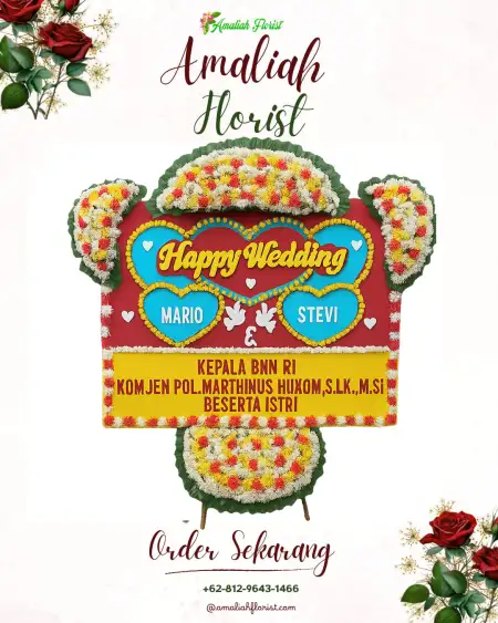 Papan Bunga Pernikahan Kuanyar